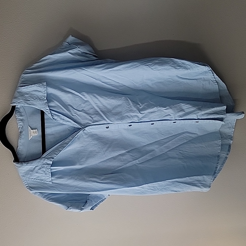 Caslon Blue Button Short Sleeve Shirt